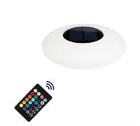 Zeroupshop Floating Solar Powered LED Pool Light Outdoor Garden Light Remote Control Multi Color Waterproof RGB Color Changing Pool Decorative Light