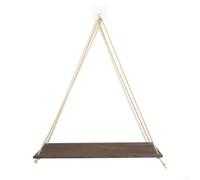 Zeroupshop Floating Wooden Shelf Wall Mounted Rustic Storage Rack for Living Room Garden Decor Charcoal Grey Large 45cm For Install with Swing Ropes(45)