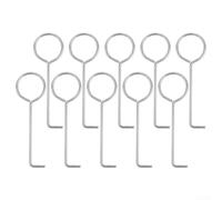 zeroupshop Floor Drain Grate Puller 10 Pack Stainless Steel Heavy Duty | 10 pack value set, 88mm length, rust resistant steel, loop handle grip, sewer manhole use