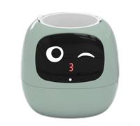 Zeroupshop Flower Pot with Robotic Intelligence and Interactive Virtual Pet Display, Automatic Watering and Sensor-Based Plant Care for Home or Office Décor, Space-Saving Modern (green)