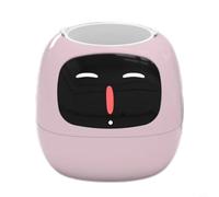 Zeroupshop Flower Pot with Robotic Intelligence and Interactive Virtual Pet Display, Automatic Watering and Sensor-Based Plant Care for Home or Office Décor, Space-Saving Modern (pink)