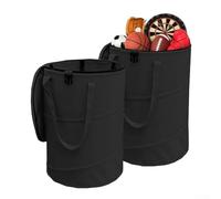 zeroupshop Foldable Camping Waste Bin 34x40cm for durable Fabric Foldable(Is black)