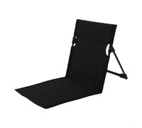 Zeroupshop Folding Portable Beach Chair in Oxford Fabric with Adjustable Backrest, Aluminium Alloy Support Frame and Large Rear Zippered Pocket for Camping,Lawn,Deck or Outdoor Events(Black)