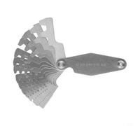 Zeroupshop For ACME Thread Gauge 30 Degree,Stainless Steel Screw Pitch Measuring Tool 2P-20P,14 Foldable Metric Thread for Metalworking Inspection and