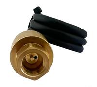 Zeroupshop For Air Conditioning Cooling Pressure Sensor, Heat Pump Transmitter 0.5-4.5V 4-20mA, 304 Stainless Steel Brass, -1 To 50Bar, ≤5mS Response, HVAC Refrigeration(0-50bar)