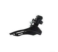 Zeroupshop For Bike Front Derailleur, Steel Construction Smooth Shifting Mechanism, Compact Lightweight Rust Proof, for Mountain Road Electric Folding Bikes, Black(B)