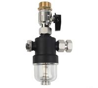 Zeroupshop For Boiler Magnetic Filter DN20 DN25 Wall Mounted Sludge Separator With Stainless Steel Mesh, Removes Rust Scale Sediment For HVAC Underfloor Heating Systems(DN25)