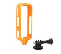 zeroupshop For Insta360 X4 AIR Protective Frame with Two Prong Connector and Adjustable Angle, Supporting Multiple Filming Orientations (Orange-Vertical)
