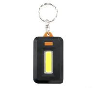 Zeroupshop for MINI LED Keychain Flashlight 3 Modes Bright Portable Torch for Camping Hiking Night Walking Silicone Cover Blue Green Orange Red(Orange)