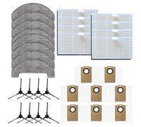 Zeroupshop For MONSGA MS1 MAX Robot Vacuum Accessories Kit with Side Brushes, Filters, Mop Cloths and Dust Bags for Edge and Corner Cleaning, Pet Hair and Debris Removal(B)