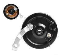 Zeroupshop Front Drum Brake Assembly, for 80-Type Electric Scooters, Plastic Iron Aluminum Shell Waterproof Coating, Smooth Braking System Replacement Part Black(Iron Casing)