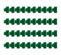 Zeroupshop Garden Hoop Clips 40PCS Greenhouse Plastic Clamps Plant Stakes Netting Fixing Tool for 8 mm 11 mm 13 mm Round Tubes Dark Green(13mm)