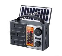 Zeroupshop Hand Crank Radio With AM, FM Solar Radio, With Flashlight Music Player Functions, Radio Set Wind Up Solar Radio