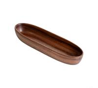Zeroupshop Handcrafted Acacia Wood Boat Shaped Bowl, Solid Natural Serving Platter, for Fruit Salad Snacks, Rustic Decorative Dish, for Dining Table, Brown(17 * 10 * 4.5)