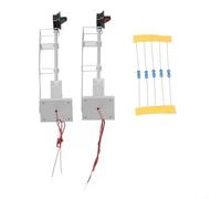 Zeroupshop HO Scale Model Railroad Searchlight Signal, Two-Color Red & Green LED Common Cathode Lights, Fine Metal Cabinet for OO Layouts, 3V DC Operating Voltage, 2-Pack