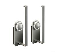 Zeroupshop Kitchen Roll Holder 2PCS for Smooth Surfaces | Drill-free suction cup, for instant setup on glass or for tile, holds standard rolls, grey finish, 2-pack value