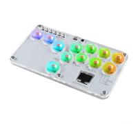 Zeroupshop Leverless Controller, with Rims Design, Hot Swap Support Gaming, for PC For PS4 Switch, ABS White Fight 21x12cm