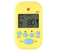 Zeroupshop M50 Mini Clip-on Digital Metronome with LCD Display Wide 30-280 BPM Tempo Range Tap Tempo Function Adjustable Beat and Volume, Portable Practice Tool(Yellow)