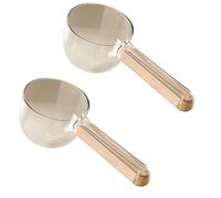 Zeroupshop Measuring Scoop, 2-Pack, 19CM, Scale | Ergonomic Handle, Flour Rice Grains, Sealed Design, Sturdy Plastic Kitchen Tool, Baking Cooking Pet Food