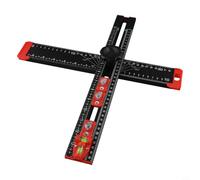 zeroupshop Metal Drill Guide Ruler with Dual Bubble Level