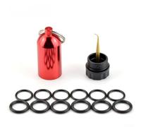Zeroupshop Mini Diving Cylinder Valve Storage Bottle With Natural Rubber O-Ring, Aluminium Alloy Compact Design, Corrosion-Resistant Seal Kit For Mini Scuba Tanks For Underwater Adventures (Red)