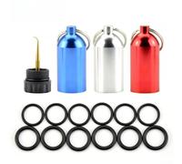 Zeroupshop Mini Diving Cylinder Valve Storage Bottle With Natural Rubber O-Ring, Aluminium Alloy Compact Design, Corrosion-Resistant Seal Kit For Mini Scuba Tanks For Underwater Adventures (Silver)