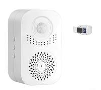 Zeroupshop Motion Sensor Welcome Doorbell for Shop Entrance Audio Player Recordable Voice Security Alarm Infrared Detection Easy Installation(20 voices/recordable)