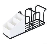 Zeroupshop No-Install Coffee Cup Stand 36.5cm Carbon Steel(Black) | Strong metal build, 365mm length, holds coffee and tea, prevents spills, easy to clean surface