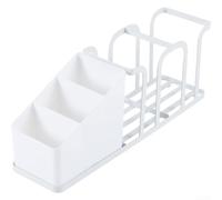 Zeroupshop No-Install Coffee Cup Stand 36.5cm Carbon Steel(White) | Strong metal build, 365mm length, holds coffee and tea, prevents spills, easy to clean surface