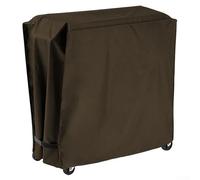 Zeroupshop Outdoor Patio Rolling Cooler Cart Cover, 190T Silver-Coated Polyester Waterproof Protective Case with Storage Bag, Windproof Dustproof Shield for Garden Party, Black, 86x48x79cm(coffee)