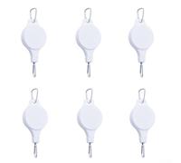 Zeroupshop Pack Of 6 Heavy Duty Retractable Plant Hangers With Adjustable Pulley And Nylon Rope For Secure Indoor Outdoor Hanging Planters Bird Cages Patio And Porch Garden Accessories