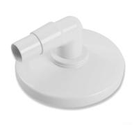 Zeroupshop Pool Skimmer Vacuum Plate with 90° Elbow Adapter for Hayward SP11071 SP1089, 7.25" Plastic Replacement Part for Dyna-Skim Ground Pool Cleaning, White