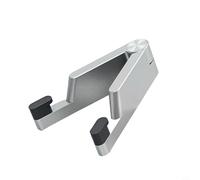 Zeroupshop Portable Aluminum Phone Stand, Foldable & Compact Cell Phone Holder, Adjustable Desktop Mount, For 4-10.5 Inch Smartphones Tablets, Black(Silver)