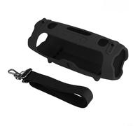 Zeroupshop Portable Speaker Case For JBL Charge 6 With Silicone Protection Shell Carrying Strap Precise Port Cutouts Anti-Drop Cover Black Blue(Black)