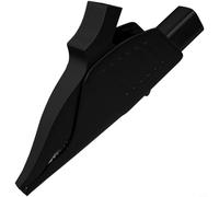 Zeroupshop Pure Copper Crocodile Clips with 4 mm Banana Connector, 1000V 32A High Current Test Leads for Electrical Measurement, Heavy Duty Crocodile Clamp(Black)