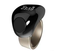 Zeroupshop Rechargeable Electronic Tasbeeh Counter Ring with LED Screen, 45mAh Battery, Lightweight ABS Waterproof Design, 18/20/22mm Sizes for Zikr and Prayer Use(18mm/20mm Gold)