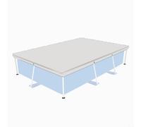 Zeroupshop Rectangular Swimming Pool Cover Oxford Fabric Silver Waterproof Outdoor Protection Heat Retention Garden Pool Cover With Multiple Sizes(221 * 150cm)