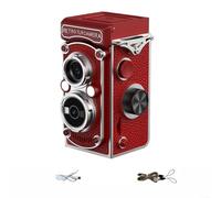 Zeroupshop Retro CCD Digital Camera with Classic Vintage Design, Compact 12x9.5x5.9 cm ABS Build, High Definition Video Recording for Vlog and Campus Life(red)