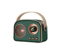 Zeroupshop Retro Speaker, Wireless Portable for MINI Speaker,with FM TF AUX, 5W High-Fidelity Sound, Fast Charge, 500mAh,for For Outdoor(green)
