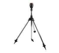 Zeroupshop Rotating Tripod Sprinkler Stainless Steel Garden Automatic Rotary Irrigation System Adjustable 360 Degree Spray for Lawn Yard Greenhouse Cooling Silver Black