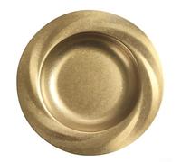 zeroupshop Round Serving Plate 23cm for Salads and Snacks(Gold)