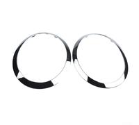 Zeroupshop Silver ABS Headlight Trim Ring Covers Compatible for MINI for Cooper F55 F56 F57 2014-2024, Outer Frame Replacement Accessories, 39.3 cm Fit for Hatchback