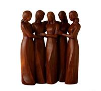 Zeroupshop Sisters Resin Figurine, Friendship Statue for Women, 5 Elegant Figures Symbolizing Unity and Loyalty, Hand-Painted Decor for Birthday, Friendship(Five Sisters Statue)