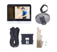 zeroupshop Smart Digital Peephole Camera WiFi 1080P HD Door Viewer With 4.3 Inch Screen 2 Way Talk PIR Motion Detection For Home Security