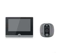 Zeroupshop Smart WLAN Door Viewer Camera With 4.3 Inch IPS Display 1080P HD Digital Peephole Camera Motion Detection Two-Way Audio For Home Security