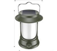 Zeroupshop Solar Camping Lantern LED Stepless Dimming Green(Camping Lights) | Solar powered charging, stepless dimming, 8h runtime, green ABS body, for ideal for off-grid camping