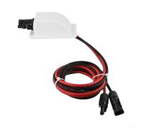 Zeroupshop Solar Double Cable Entry Gland Box Housing With 10AWG Tinned Copper Wire 2M For RV Boat Solar Panel Installation(White)