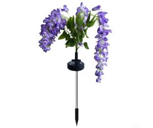 Zeroupshop Solar for wisteria Flower Stake Lights 80cm Warm Glow Solar for(Purple)