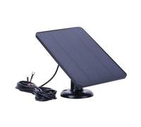 Zeroupshop Solar Panel Power Supply 4 W Monocrystalline Silicon Charger with Extended Cable Mounting Bracket for Ring Video Doorbell Camera(Black)