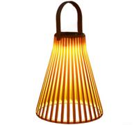 Zeroupshop Solar Rattan Hanging Light 20cm Garden Lamp Solar Rattan Hanging(Yellow)